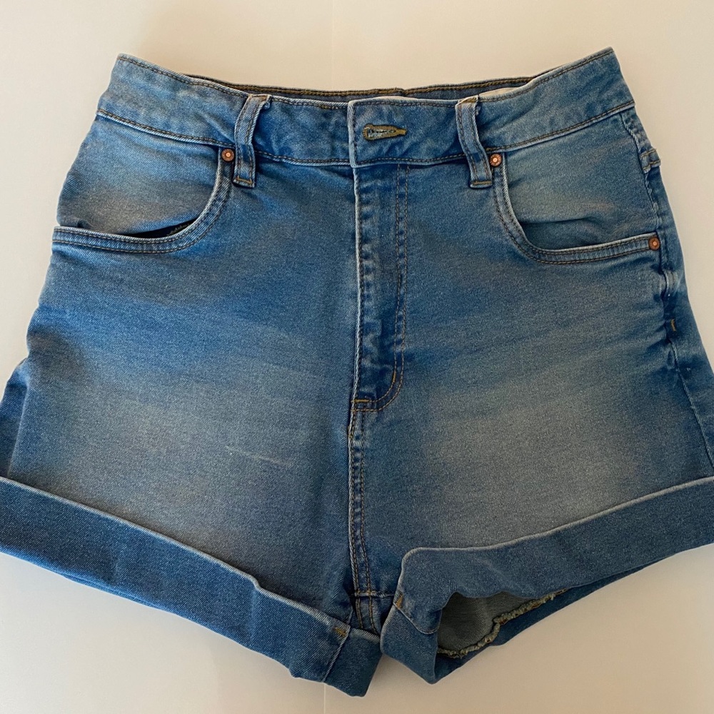 Cotton On Blue High Waisted Jean Shorts